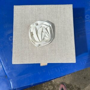 Elegant Cream Box with Floral Accent